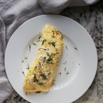 French Goat Cheese Dill Omelet