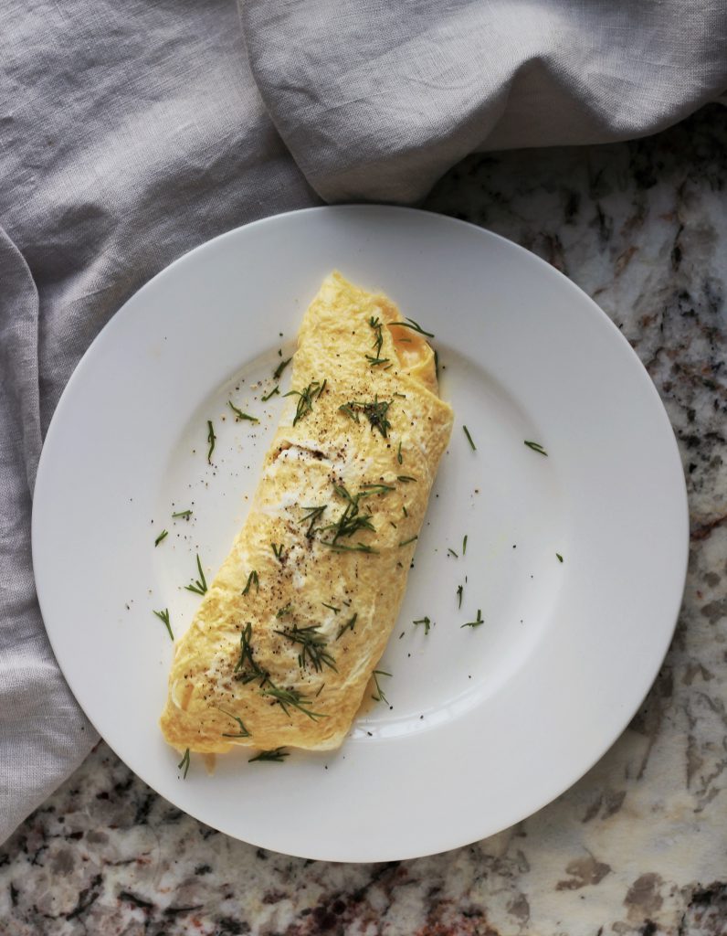 French Goat Cheese Dill Omelet